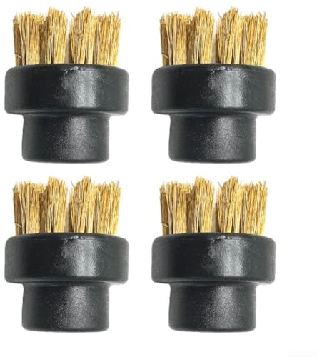 4 spazzole per la pulizia, compatibili con pulitore a vapore Dupray, ugelli in filo di acciaio inossidabile per una pulizia profonda di giunti, fessure e scarichi (filo di rame)