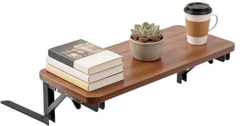 Genérico Tablette de Chevet Murale 30 × 20 Cm - Table De Nuit Pliable Avec Plateau Rangement, Étagère Flottante Multifonction Pour Chambre, Appartement, Dortoir Étudiant Et Hôtel