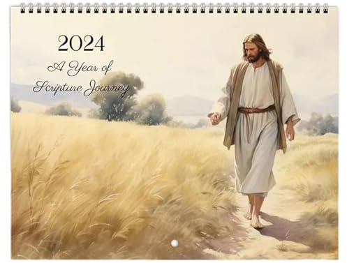 Jesus Christus 2024 Wandkalender – 29 X 21 Cm Papier | Modern & Schlicht, Bibel & Kunst Kalender | Inspirierende Wanddekoration, Predigt Themen, Jesus Poster & Geschenkide Für Festivals