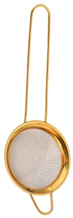 QIHAWN Gold Fine Mesh Stainless Steel Sieve for Matcha Tea & Cocktails | Gold fine mesh stainless steel sieve, food safe, multi-use for matcha, tea, baking & cocktails