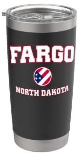 Fargo, Norddakota (ND) Doppelwandiger Edelstahl-Thermobecher