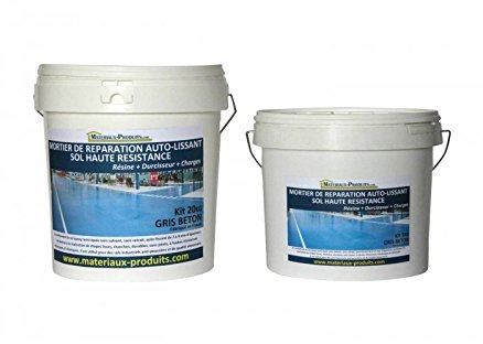 MATPRO - Mortier Époxy Coloré Autolissant - pour Sols Haute Résistance, Ateliers, Stockage - Applicable Sans Retrait - Anti-Poussière - Gris Clair - 10Kg