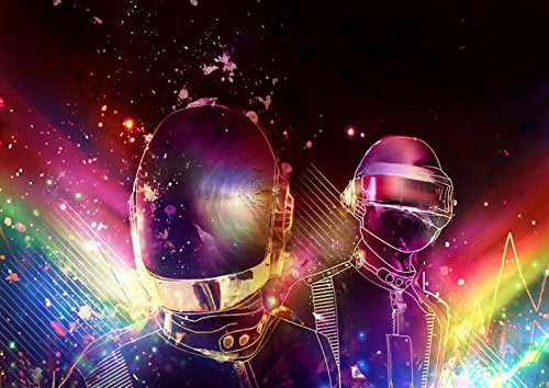 Poster Daft Punk Rainbow DJ Music Wand-Kunst