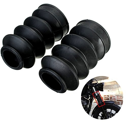 Alamor 39mm Fork Cover Gaiters Gators Boots Rubber for Harley Sportster Dyna FX XL 883