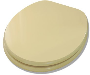 Coprivaso copriwater sedile tavoletta legno in mdf, Universale, colore champagne