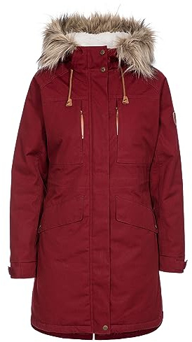 Trespass Womens Waterproof Parka Jacket Faithful Merlot in Size - 20