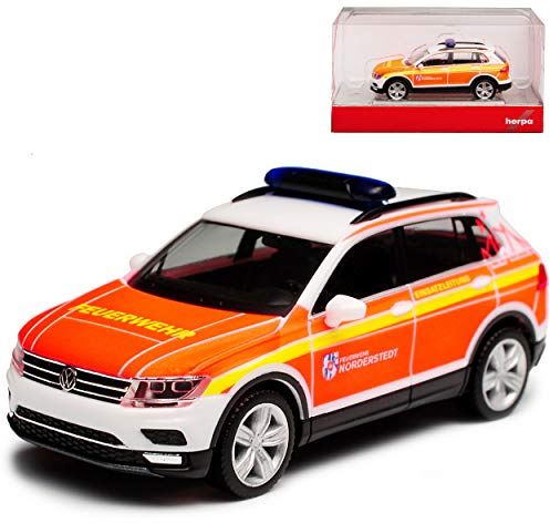 Volkwagen Tiguan II Feuerwehr Norderstedt Einsatzleitung 2. Generation Ab 2015 H0 1/87 Herpa Modell Auto