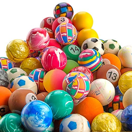 Großpackung Flummies für Kinder – Packung mit 250 Stück 27-mm Flummi Sortiment, Bunte und Kleine Gummi-Flummis als Kleine Geschenke für Kinder, Mitgebsel und Adventskalender Füllung Kinder