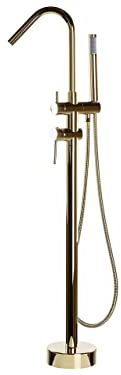 Wannenarmatur Gold Freistehend Chrom Messing Zink Victoria