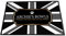 Personalised Dog feeding mat - Grey Union Jack flag Non slip feeding mat | Large dog bowls mat 60x40cm