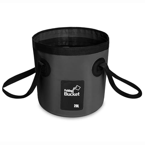 Zusammenklappbarer Eimer, Zusammenklappbarer Eimer, Falteimer für Camping Faltbarer Eimer, für Wasserbehälter zum Angeln Camping Gartenarbeit 20L