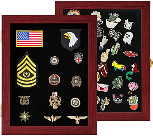 VERANI 11 x 14 Pin Vitrine Pin Collection Display Box Militär-Medaillenrahmen mit UV-Schutz, Acryltür für Strandanhänger, Schmuck, Abzeichen, Abzeichen, Bänder, Sportnadeln