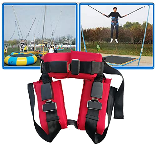 Generic Trampolin-Harness, Trampolin-Sicherheitsgurt für Kinder (3-12 Jahre) und Erwachsene, Rund, Rot