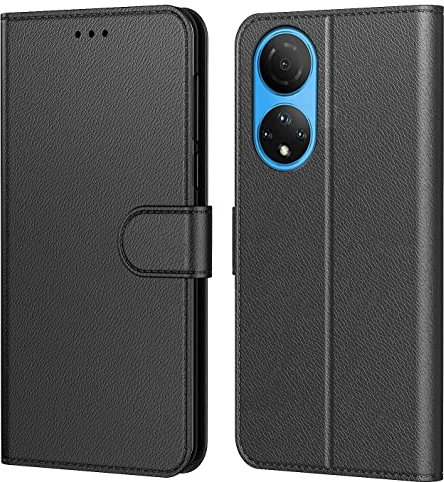 Tenphone Coque pour Honor X7 en Cuir PU avec Rabat Magnétique, Compatible avec Honor X7, Book (Noir)