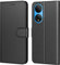Tenphone Coque pour Honor X7 en Cuir PU avec Rabat Magnétique, Compatible avec Honor X7, Book (Noir)