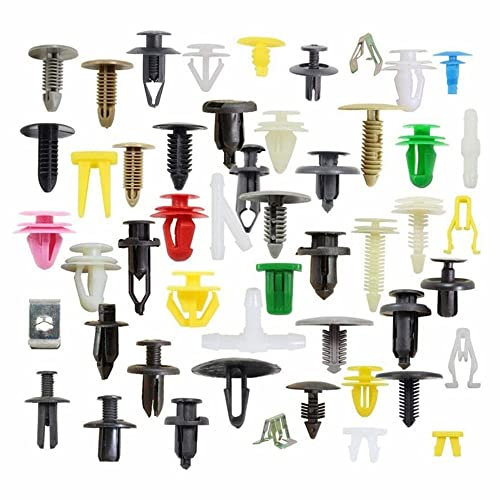 LATRAT 100 Pezzi Clip di Fissaggio per Paraurti, Rivetti Auto Plastica Clip, Caso di miscelazione Clip Universal Car Fender paraurti in plastica Arredamento Auto Plastic Fastener