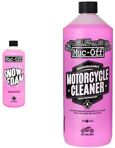 Muc-Off 708 Snow Foam, 1 Litre - Premium, Biodegradable Pre-Wash Treatment & Nano-Tech Motorcycle Cleaner, 1 Litre - Fast-Action Biodegradable Motorbike Cleaning Spray