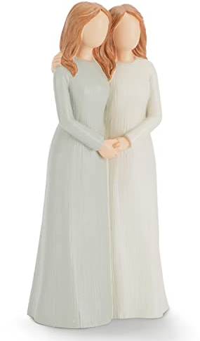 Carracci Schwester Figuren, Liebe Meine Schwestern Freunde für Immer, Zwei Frauen Statuen, Skulpturen handgemalte Figuren Geschenke für Weihnachten Geburtstag