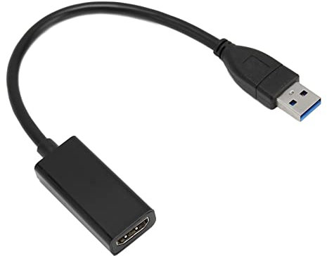 Adaptador USB 3.0 A HDMI, 1080p 60HZ 1920x1080, Convertidor de Adaptador de Pantalla USB Tipo A A HDMI para Monitores, Proyectores, Solo Windows