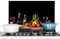 KitchenYeah© Paraschizzi Cucina Alluminio 60x40 cm Pannello Dietro Piano Cottura Fornelli a Gas Paraspruzzi Natura morta - Cibo - Bevanda - Frutta - Nero