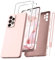 Kukiwhy für Samsung Galaxy A52S 5G/ A52 Hülle, Handyhülle für Samsung A52 Ultra Dünn Slim mit Microfiber, Kratzfeste Rundumschutz Schutzhülle Hülle für Samsung A52 4G/5G-Pink