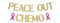 Peace Out Chemo Banner, Gold Glitter Cancer Survivor Party Dekorationen, Krebsfrei, Chemotherapie, Chemo Finito Banner, lustiges Kampfkrebsgeschenk