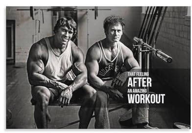 Arnold Schwarzenegger Poster Gym Motivierende Zitate Bodybuilding (58) Poster Coole Kunstwerke Malerei Wandkunst Leinwanddrucke Hängende Bild Poster 20 x 30 cm