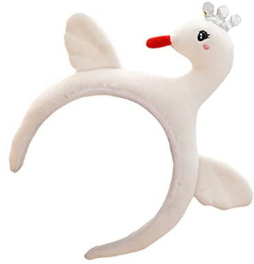Ipetboom Haarschmuck 3 Stk Schwanen Stirnband Kuscheltier Weiß Kind Plüsch Schmücken Bilden Yoga-Haarband