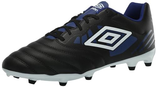 Umbro Tocco 4 Liga FG, Tacos de fútbol Hombre, Negro, Blanco y Azul, 46 EU