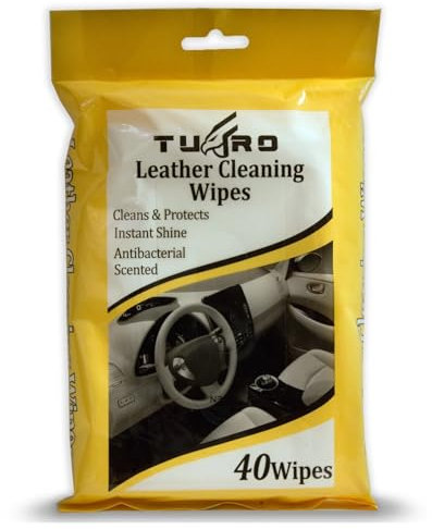 TUFROX 40 X Scented Car Leather Seat Wipes – Interior Cleaning & Shine Wipes for Automotive Leather Care, Fresh Fragrance, and Easy Maintenance (1)