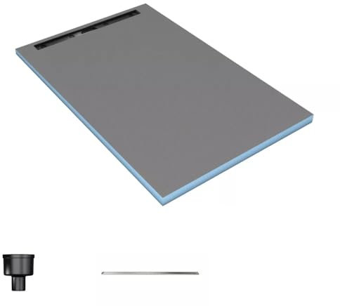 Receveur de douche à carreler 120 x 100 cm WEDI Fundo Riolito Neo avec écoulement vertical + barrette de finition 70 cm