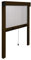 eacommerce - Zanzariera Verticale a Rullo in Fibra di Vetro e Telaio Alluminio | Avvolgimento Automatico con Rallentatore | Facile Installazione, Marrone RAL 8017, 100x170H cm