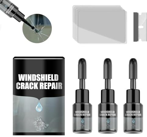 Katyjun 3 Stück Glas Riss Reparatur Set, Glasreparaturflüssigkeit für Windschutzscheibe Reparaturset