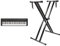 Casio CT-S1BK CASIOTONE Piano-Keyboard mit 61 anschlagdynamischen Tasten, schwarz & RockJam Double Braced Adjustable Keyboard Stand with Locking Straps
