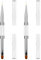 Thinp 2 Pcs Double Ended Nail Art Brushes,Builder Gel Brush Nail Liner Brush UV Hard Gel Brush Nail Drawing Brushes French Tip Brush Rhinestone Handle Nail Brush for Nail Art Design