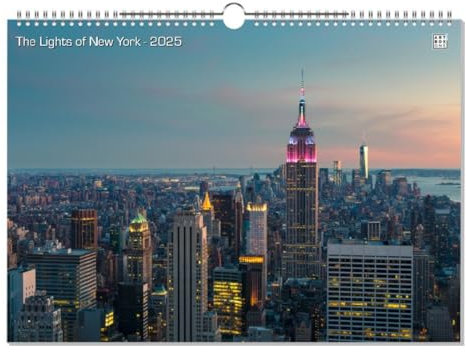 artboxONE Kalender 2026 The Lights of New York Wandkalender A2 2026 Städte/New York