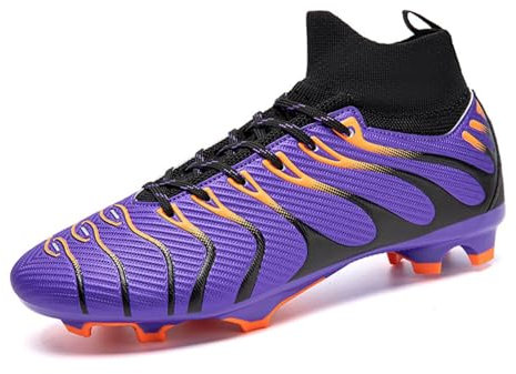 WEJIESS Fußballschuhe Jugendliche High Top Spike Microfibre Schuhe Herren Fussballschuhe Outdoor Fussballstiefel Indoor Sportschuhe Professional Athletic Training Schuhe