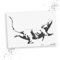 LaserCad Schablonen BANKSY Streetart (B123, Rat running in a Clock, DIN A7) Stencil für Graffiti, Airbrush, Kunst, Deko, zum Malen