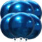 Luftballons Metallic Blau, 6 Stück 22 Zoll Dunkelblauer Metallisch Glänzende Ballons, 4D Metallic Helium Ballons, Blau Riesen Luftballons für Babyparty Hochzeit Geburtstag Taufe Party Dekoration