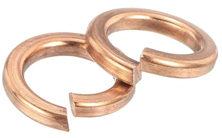 QUARKZMAN 20 Pcs Rondelle à Ressort en Cuivre, M8 Assortiment de Rondelles de Blocage Fendues Rondelles de Blocage pour Vis, Boulons, Écrous