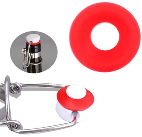 Haosie Joint Bouteille Limonade, 25 Pièces Joints en Silicone Rouge,Joints en Caoutchouc Pour Bouteilles, Pour Swing Flip Top Bottle Home Brew Joint de Bouteille de Bière