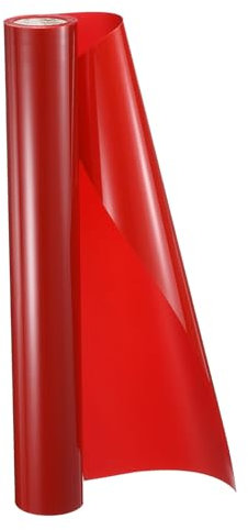 sourcing map HTV Heat Transfer Vinyl 11.8 x 5ft Roll PU Bright Red Iron on Vinyl for All Cutter Machine, Easy to Cut & Weed