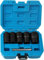 6 Piezas de Extractor de Tuercas Rotas con Manguito de 17 Mm, 19 Mm, 21 Mm, 23 Mm, 27 mm y Kit de Herramientas de Extracció，extractor tornillos rotos，extractor tornillos antirrobo，Extractor de tuercas