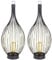 GLOBO Solarlampe Außenleuchte Hängelampe LED Stehlampe Laterne Terrasse Käfig Filament, Metall schwarz, Akku, 1x LED, DxH 25x57 cm, 2er Set