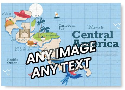 Personalized Custom Photo Text 221 Piece MDF Jigsaw Puzzle Unique Gift Keepsake Family Fun