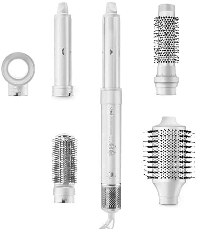 Ufesa Pro Glam Essence 6en1 Cepillo de Aire Caliente Secador Iónico Moldeador Alisador con 6 Cabezales, Motor Digital Brushless de Alta Velocidad, Tecnología Coanda, 3 Velocidades y 3 Temperaturas
