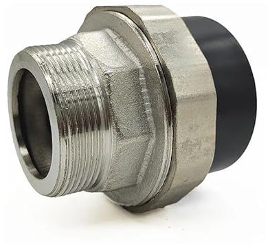 HBGNZU 1PCS PE 304 Edelstahl Union Joint Kupplung Weiblich Männlich Gewinde Guss Rohr Fitting(Female 25mm)