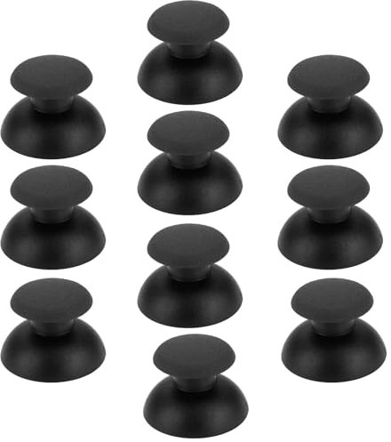 The Lord of the Tools Lot de 10pcs Capuchons à Bascule à Petit Trou pour Joystick Capuchon de Pouce pour Contrôleur de Jeu Capuchon de Joystick à Petit Trou Compatible avec PS1 PS2 Noir