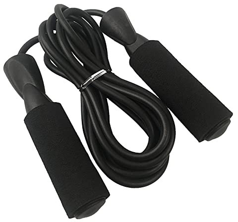 Cuerda de saltar ajustable con asas de espuma suave para entrenamiento, entrenamiento de velocidad, resistencia
