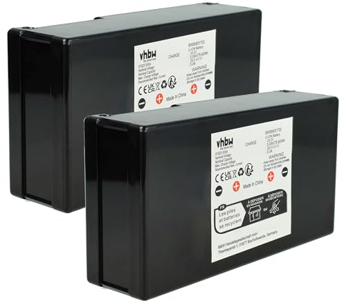 vhbw 2x Battery Replacement for Zucchetti 075Z61700A, 075Z01300A for Robotic Lawnmower (3000mAh, 25.2 V, Li-Ion)